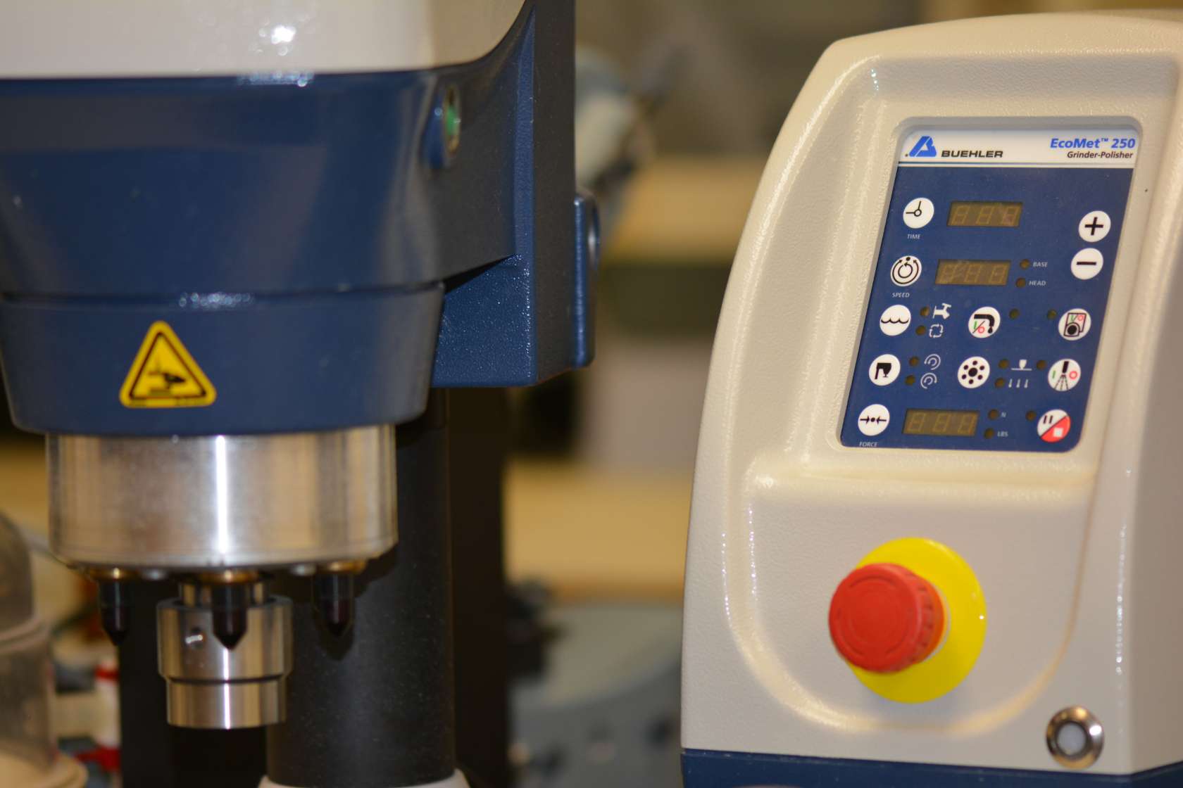 The EcoMet line of grinder and polisher machines are built for demanding production lab environments. The Ecomet250 is designed for manual or automated sample preparation. Simplicity is balanced with versatility to accommodate many applications. The Ecomet 250 is built with durable construction for reliability in high use environments, unique quick cleaning features, and plenty of enhancements for user friendly operation.