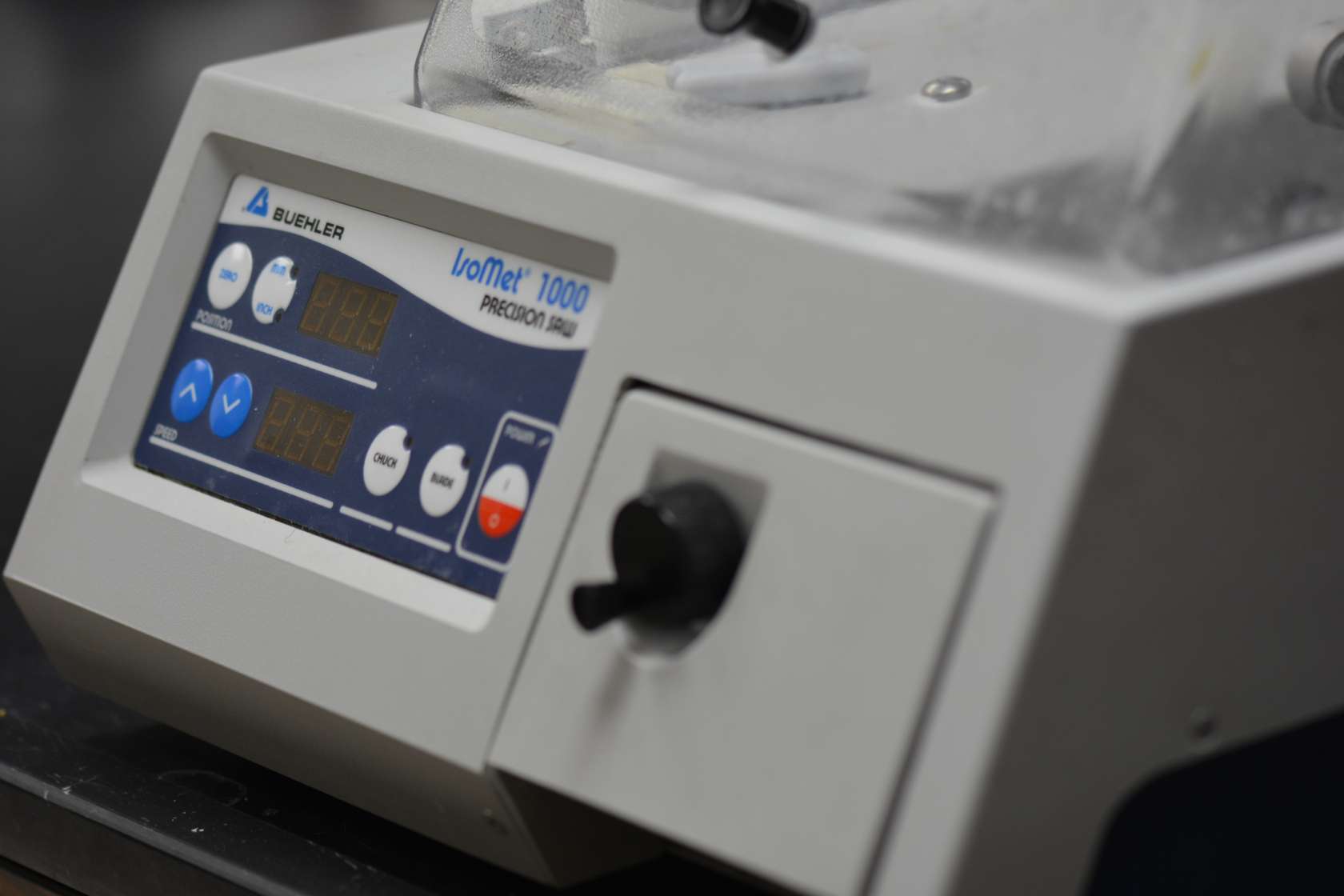 The IsoMet 1000 is a precision sectioning saw is designed for cutting various types of materials with minimal deformation. This precision cutting machine is ideal for delicate parts by only using gravity fed force. Its great versatility in chucking allows for holding all types of sample shapes and configurations giving today’s laboratory a precision cutting machine capable of sectioning virtually any material including brittle or ductile metals, composites, cements, laminates, plastics, electronic devices, and biomaterials.
